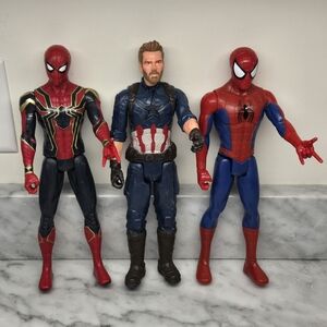 Lot of 3 Marvel Avengers Infinity War Large 12" Action Figures Titan Hero Series